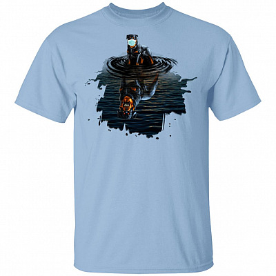 Rottweiler Wearing Mask Anti Virus T-Shirt - Funny Rottweiler Quarantine Shirt, Light Blue, Unisex T-Shirt