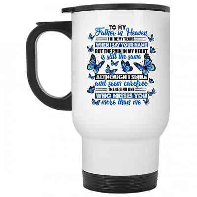 14 oz. White Travel Mug
