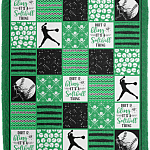 Dirt And Bling It's A Softball Thing Meme Fleece Blanket - Softball Fastpitch Life Quote Sherpa Woven Blanket