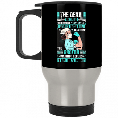 14 oz. Silver Travel Mug
