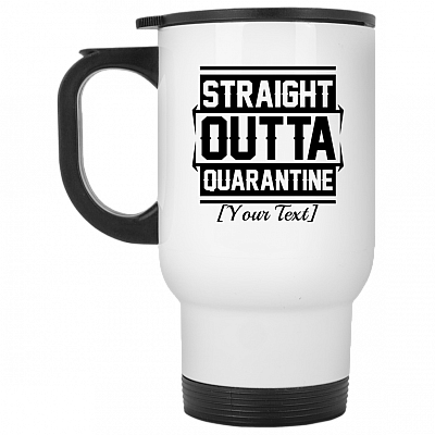 14 oz. White Travel Mug