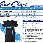 Custom Apparel Ladies T-Shirt Size Chart