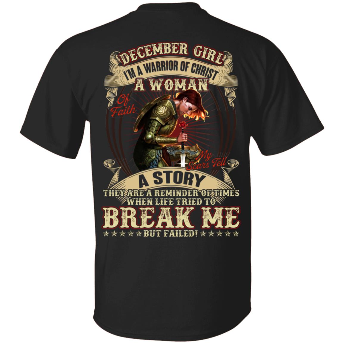 December Girl Warrior of Christ Shirt December Girl I'm A