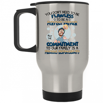 14 oz. Silver Travel Mug