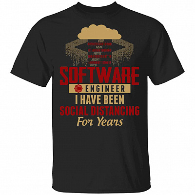 Software Engineer Social Distancing T-Shirt - Funny Software Engineer 2020 Shirt