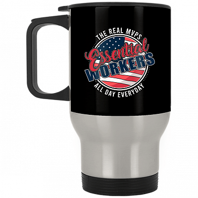 14 oz. Silver Travel Mug