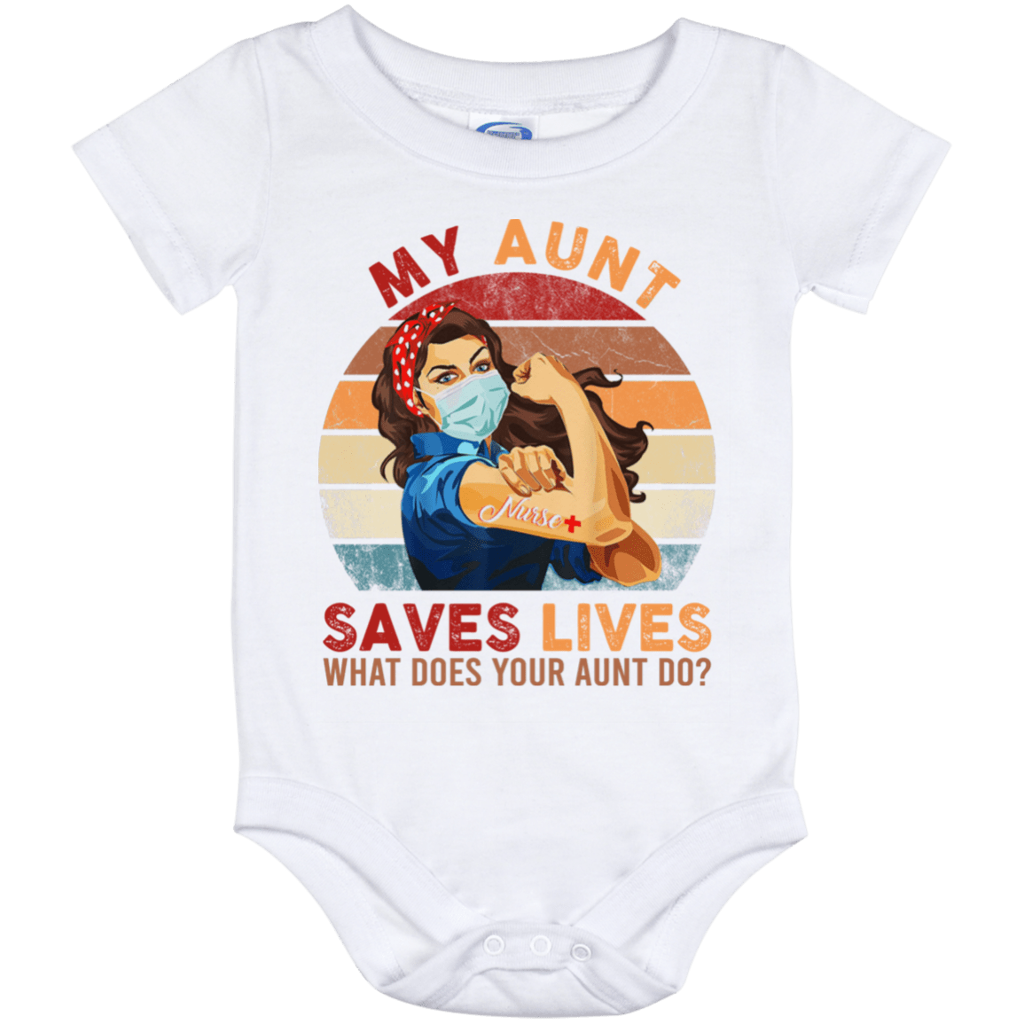 My Aunt Saves Lives What Does Your Aunt Do Nurse 2020 Baby Onesie - Baby Infant Bodysuit, White, Baby Onesie - 12 Month My Aunt Saves Lives What Does Your Aunt Do Nurse 2020 Baby Onesie - Baby Infant Bodysuit, White, Baby Onesie - 12 Month