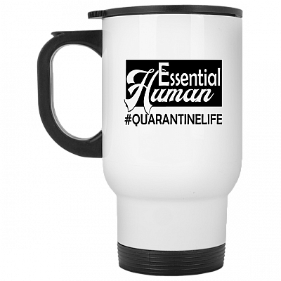 14 oz. White Travel Mug