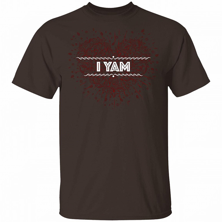 I Yam Couples - She's My Sweet Potato T-Shirt - Love You Forever Tee, Dark Chocolate, Unisex T-Shirt