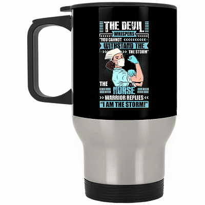 14 oz. Silver Travel Mug