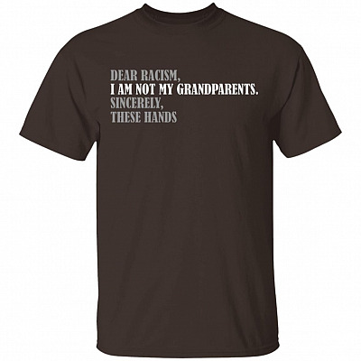 Alternative view of Dear Racism I Am Not My Grandparents Sincerely These Hands T-Shirt - Shirt