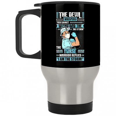 14 oz. Silver Travel Mug