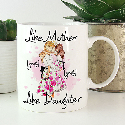 Alternative view of Like Mother Like Daughter Personalized Matching Mom Daughter Ceramic Coffee Mug - Beer Stein - Color Changing Mug