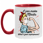 Seamstress I Can Make Mask Vintage Accent Mug