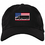 USA Flag Truck Drivers Hat Twill Cap - High-Profile Snapback Hat
