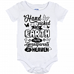Hand Picked For Earth By My Grandparents In Heaven Baby Onesie - Baby Infant Bodysuit