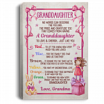 Granddaughter No Words Can Describe The Feeling From Grandma Wrapped Framed Canvas Prints - Unframed Poster