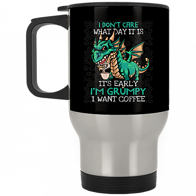 14 oz. Silver Travel Mug