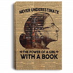 Ruth Never Underestimate the Power of a Girl with a Book Framed Canvas - Unframed Poster