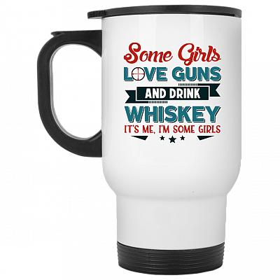 14 oz. White Travel Mug