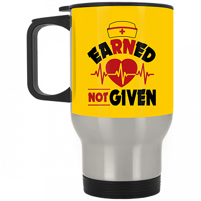 14 oz. Silver Travel Mug