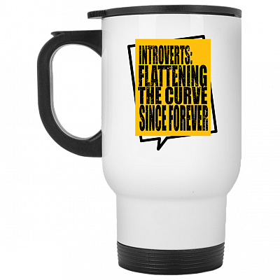 14 oz. White Travel Mug