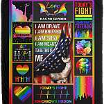 I-Am Brave I Am Bruised I Am Who - Lgbt Gift Fleece Blanket - Premium Sherpa Blanket - Woven Blanket