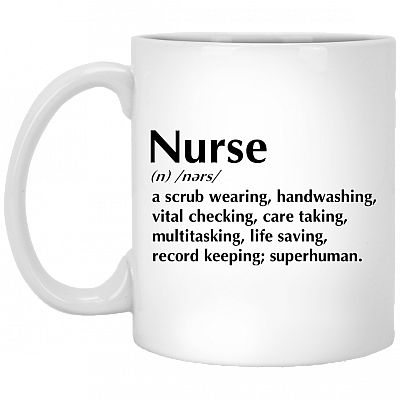 Definition Meaning Nurse Ceramic Coffee Mug - Nurse Appreciation Gifts Mug