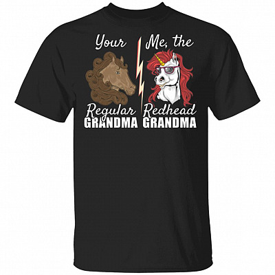Your Regular Grandma Me The Redhead Grandma T-Shirt - Funny Redhead Grandma Gifts