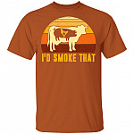 Ug I'd Smoke That BBQ Grilling Smoke Funny Party Vintage T-Shirt V-neck - BBQ Grilling Smoke Lover Gift Shirt