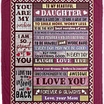 To My Beautiful Daughter Today Is A Good Day To Have A Great Day Fleece Blanket - Sherpa Blanket - Woven Blanket