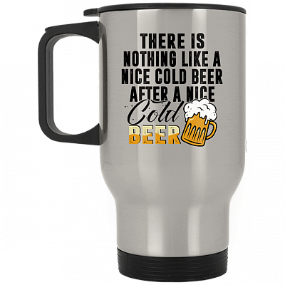 14 oz. Silver Travel Mug