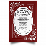 In Loving Memory of My Mom Something Will Remind Me of You Framed Canvas - Unframed Satin Poster, Maroon, Unframed Poster