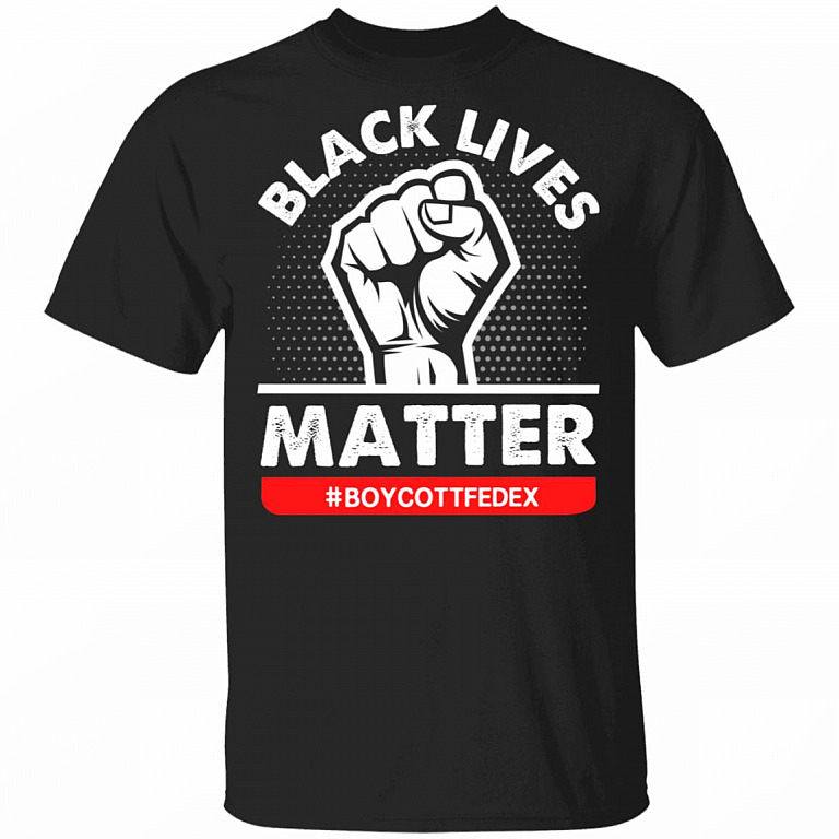 Black Lives Matter Boycott Delivery Service T-Shirt - Anti Racism Shirt, Black, Unisex T-Shirt