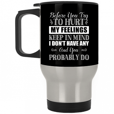 14 oz. Silver Travel Mug