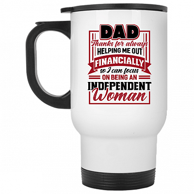 14 oz. White Travel Mug