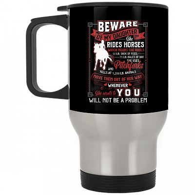 14 oz. Silver Travel Mug