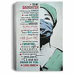 To My Daughter I Wish You the Strength to Face Challenges with Confidence Framed Canvas - Unframed Poster, White, 0.75'' Framed Canvas