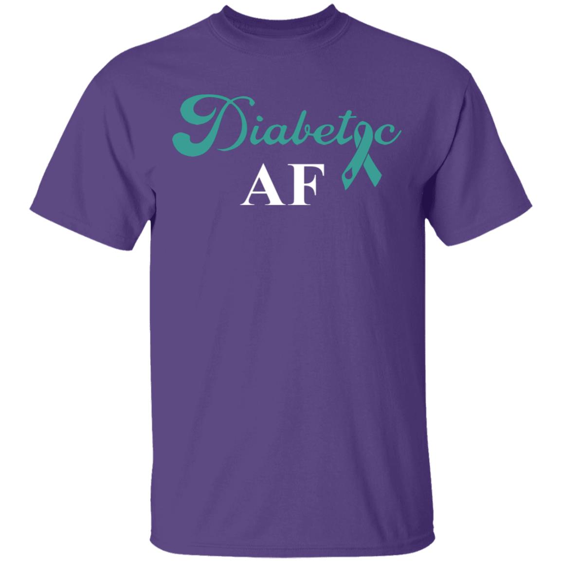 Diabetic AF Diabetes Awareness T-Shirt, Purple, Unisex T-Shirt