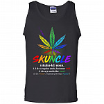 Skuncle Like A Regular Uncle But More Chill Always Smells Like Weed Unisex Tank Top Tee, Black, Unisex Tank Top