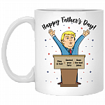 Happy Father's Day Stay In Bed Control Your Farts Save The Bad Jokes Coffee Mug - Water Bottle, White, 11 oz. White Mug