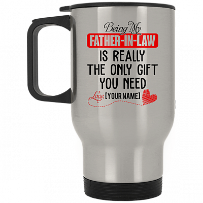 14 oz. Silver Travel Mug
