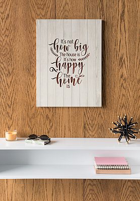 Alternative view of It's Not How Big The House Is It's How Happy The Home Is Framed Canvas - Unframed Poster - Home Decor Wall Art
