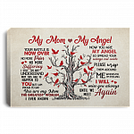 Cardinal My Mom My Angel Your Battle Is Now Over No More Pain Suffering Framed Canvas - Unframed Poster, White, 0.75'' Framed Canvas Cardinal My Mom My Angel Your Battle Is Now Over No More Pain Suffering Framed Canvas - Unframed Poster, White, 0.75'' Framed Canvas