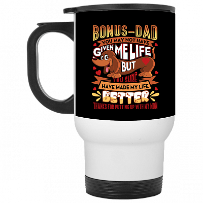 14 oz. White Travel Mug
