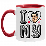 I Cuomo New York Accent Mug - I Love New York Mug, White/Red, 11 oz. Accent Mug