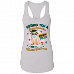 Wishing You A Happy Graduation From A Social Distance Cotton Tank Top Tee - Ladies Racerback Tank - Quarantine Graduation Gifts, White, Ladies Racerback Tank