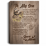 To My Son I'll Love You Till My Days Are Done And I'm So Grateful You're My Son Gallery Wrapped Framed Canvas, White, 0.75'' Framed Canvas