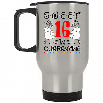14 oz. Silver Travel Mug