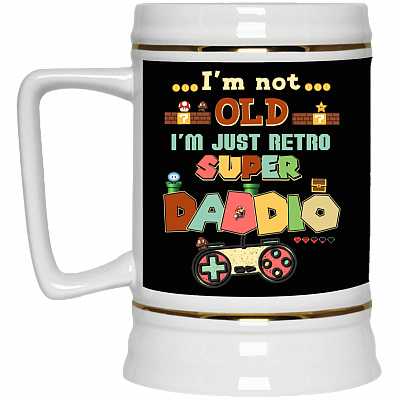 Retro Mug, Black, 22 oz. Beer Stein